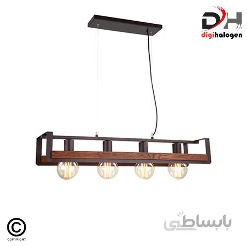 آویز چوبی 4 شعله خطی مدل DC13
