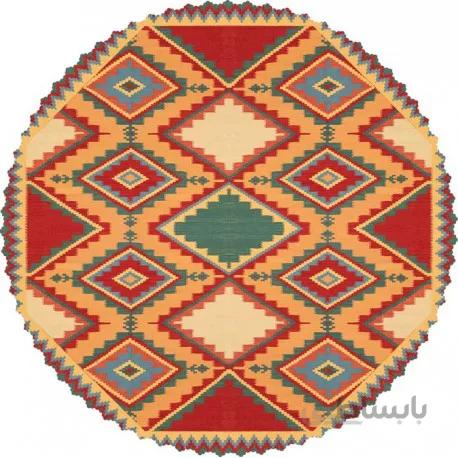 رومیزی مخمل گرد جاجیم
