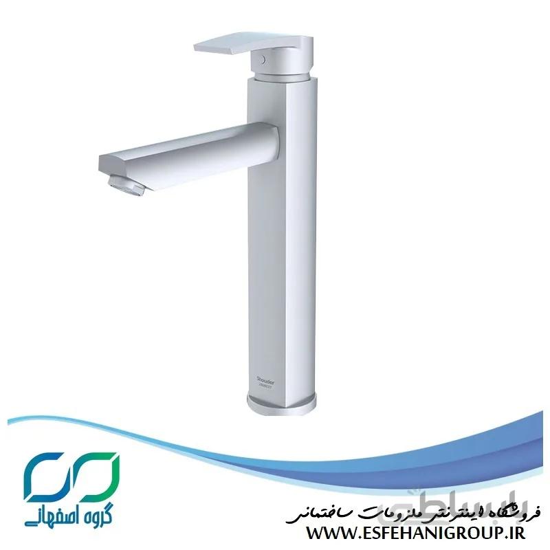 شیر روشویی پایه بلند شودر مدل یونیک پلاس کروم مات