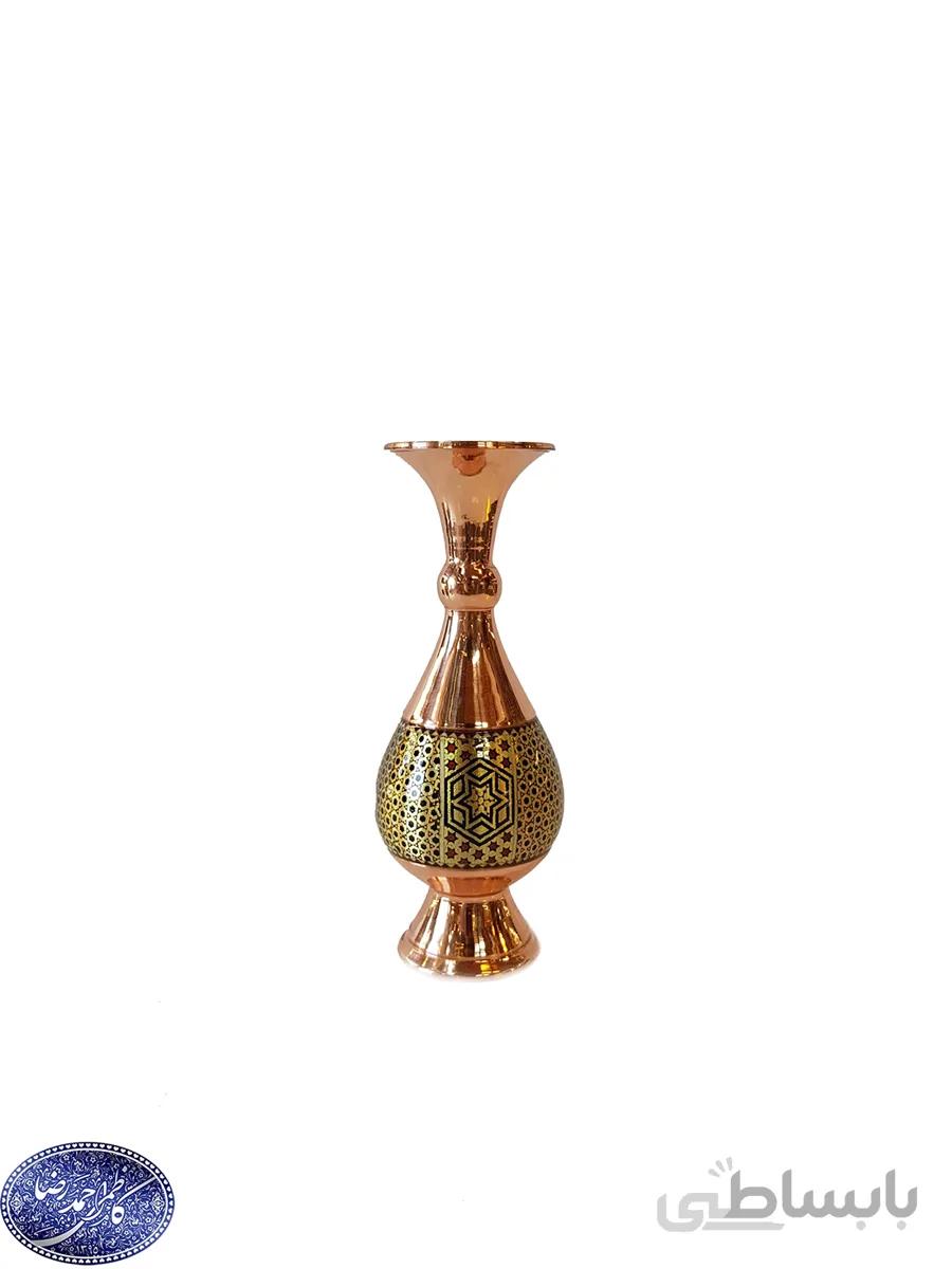 گلدان مس و خاتم 16