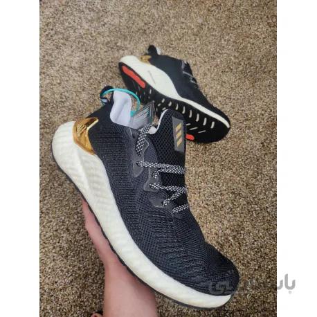 کتانی اصلی آدیداس آلفابونس Original Adidas Alphaboost system men sports running walking shoes black yellow