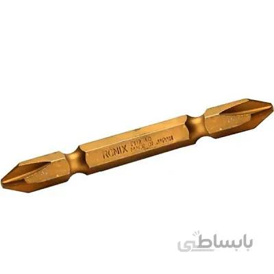سر پیچ گوشتی رونیکس تیتانیوم دو سر چهار سو سایز PH2 مدل RH-5409