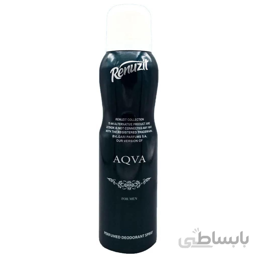 اسپری دئودورانت مردانه Aqva حجم 150میل رینوزیت ا Renuzit Aqva Deodorant Spray For Men 150ml