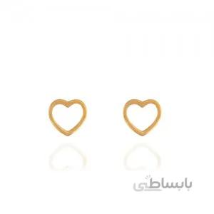 گوشواره طلا زنانه طرح قلب کد le615