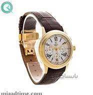 ساعت ویولت Violet زنانه اسپرت گرد چرمی طلایی صفحه سفید کد 0401/2L