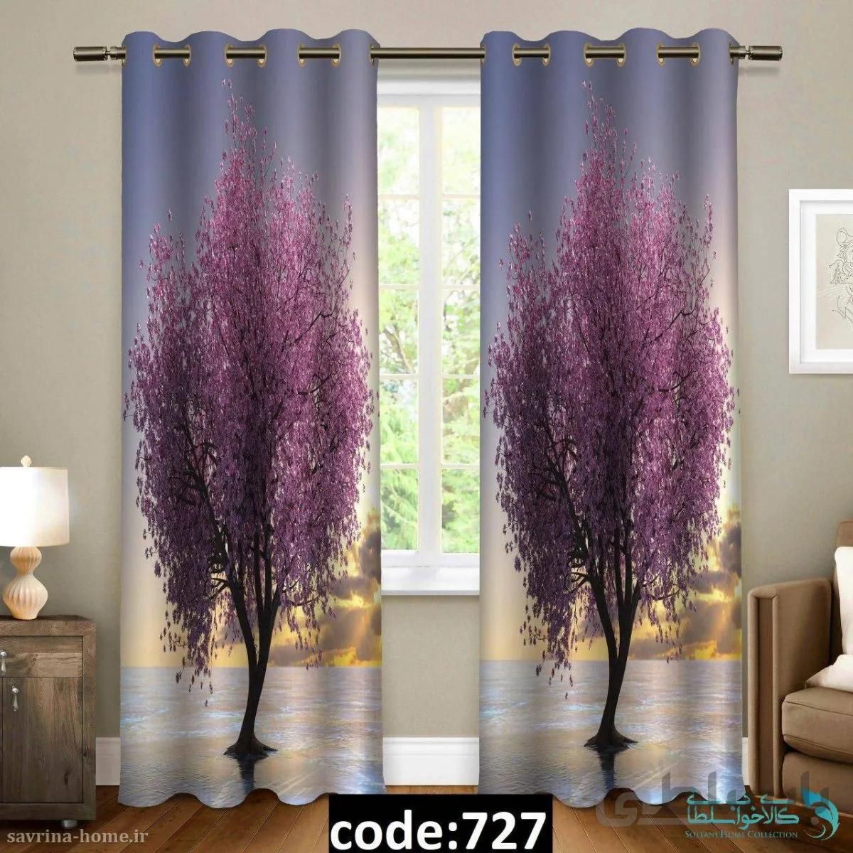 پرده پانچی طرح طبیعت مدل Sh-727