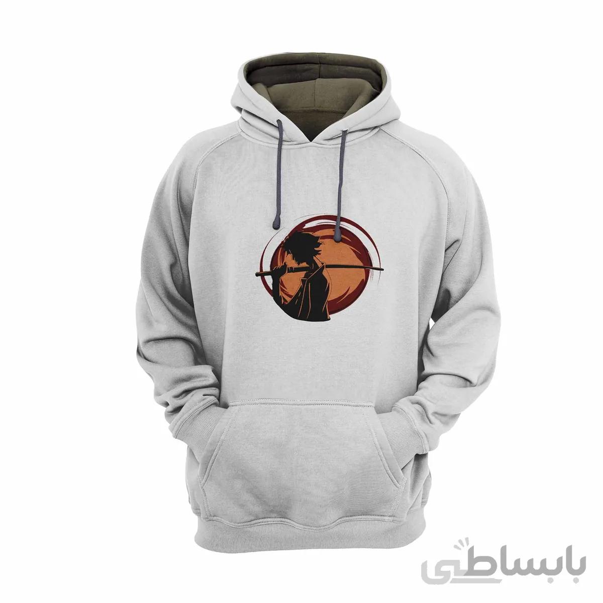 هودی سفید طرح انیمه سامورایی چامپلو Samurai Champloo کد KCT10463