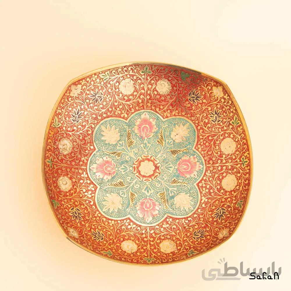 شیرینی خوری برنجی میناکاری مدل مادورا