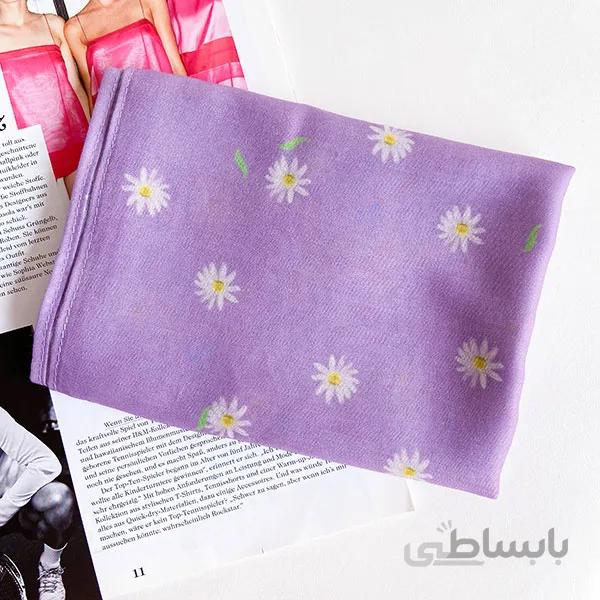 مینی اسکارف بابونه یاسی