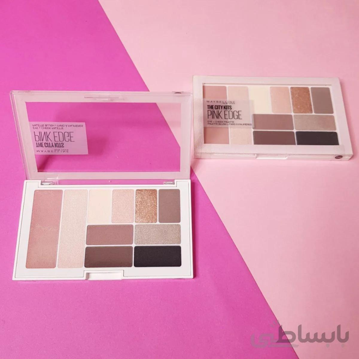 پالت سایه، رژگونه و هایلایتر میبلین MAYBELLINE مدل پینک ائج pink edge