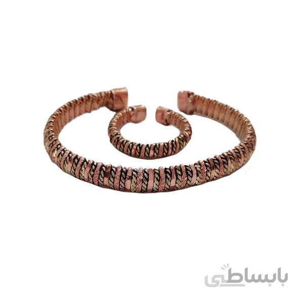 سرویس نیم ست مسی طلایی اسپرت تراش کد JW218.2