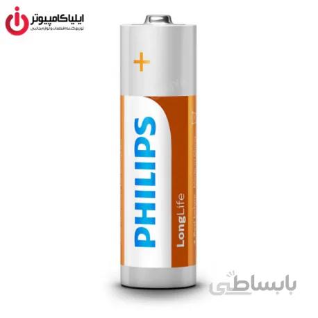 باتری قلمی Zinc برند فیلیپس مدل R06L12B/97 سری Long Life بسته 12 عددی