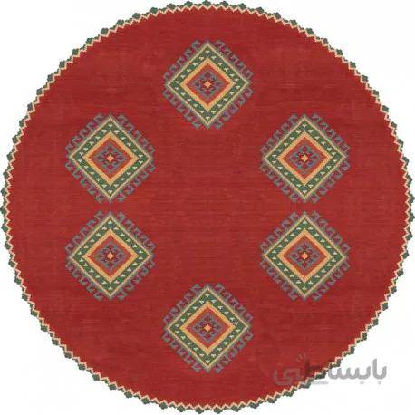 رومیزی مخمل گرد طرح گبه