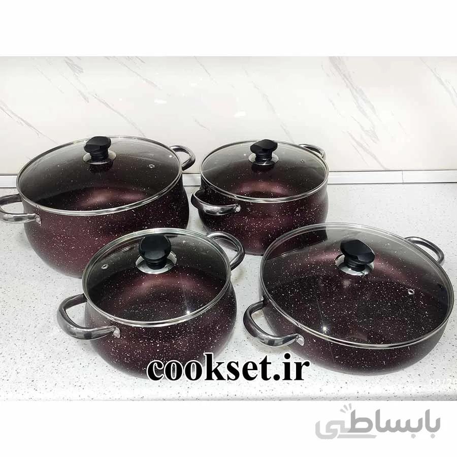 سرویس قابلمه گرانیتی خمره ای کدبانو زرشکی