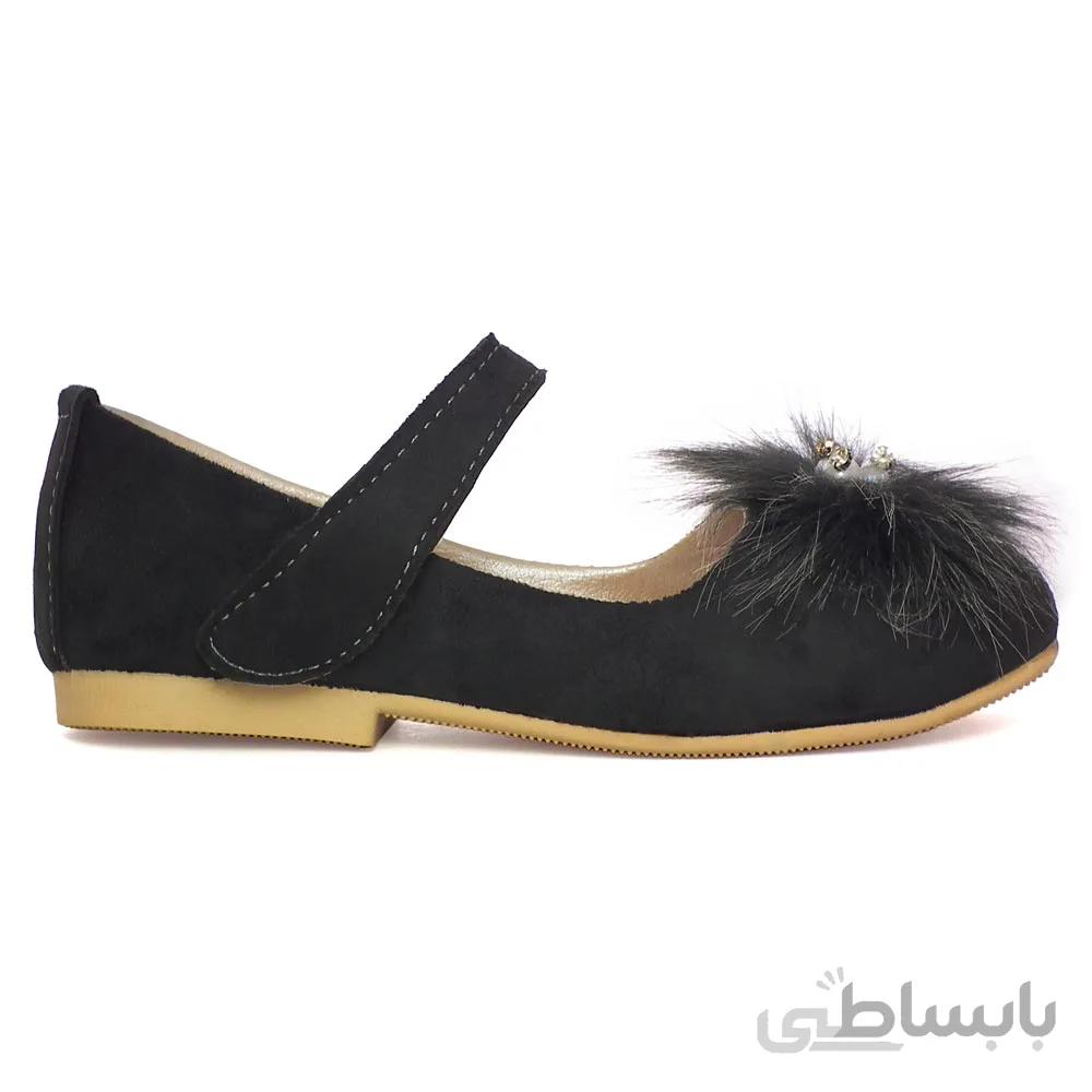کفش دخترانه مخمل مدل AMS مشکی