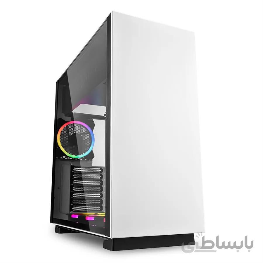 کیس شارکن مدل PURE STEEL RGB White ا Sharkoon PURE STEEL RGB White ATX Midi Tower Case