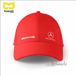 کلاه کتان قرمز benz AMG