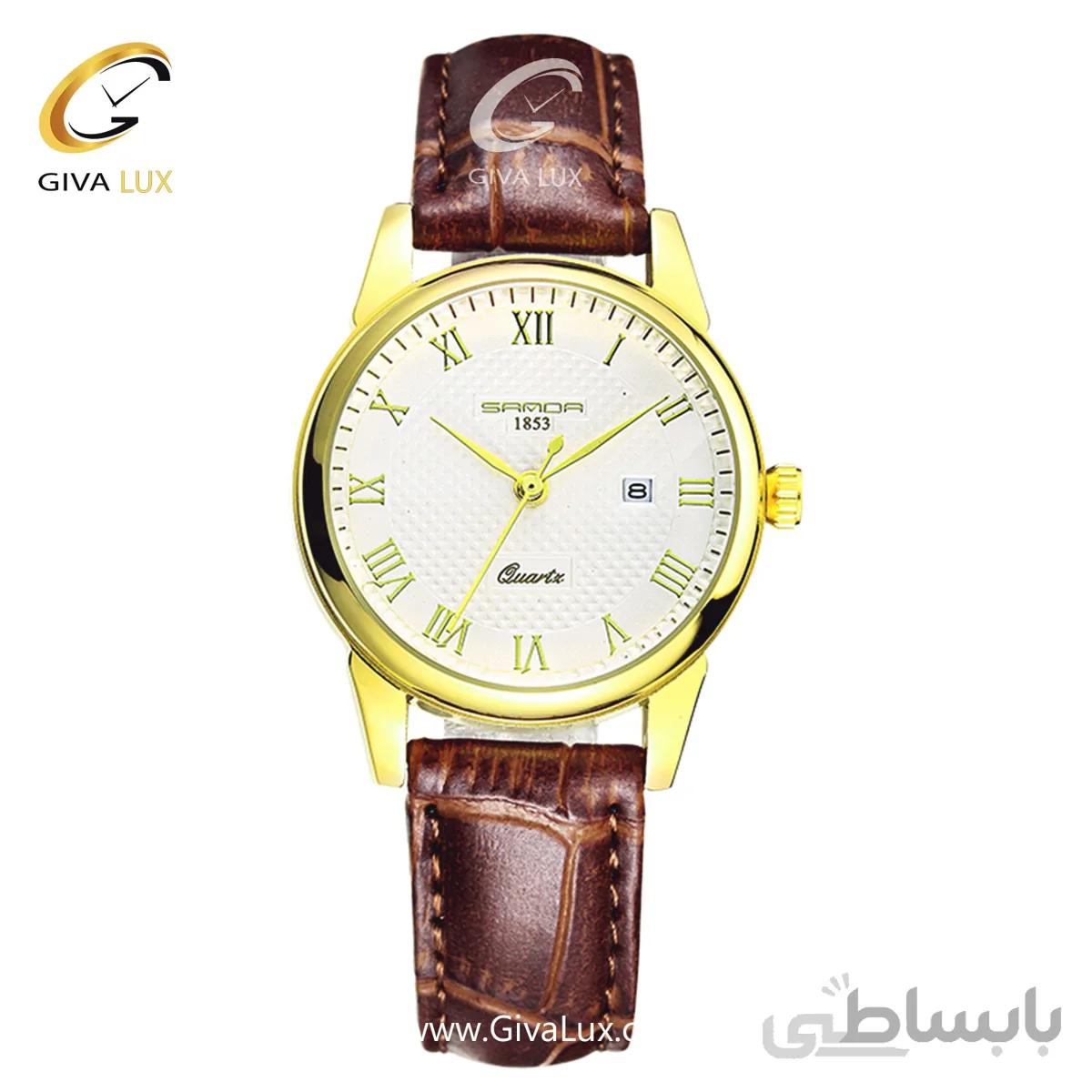 ساعت مچی بند چرمی قهوه ای زنانه ساندا مدل SANDA189