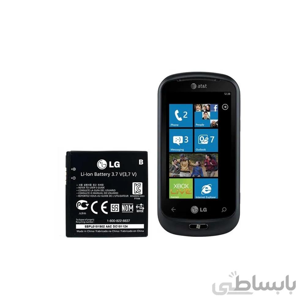 باتری گوشی ال جی LG E900 Optimus 7Q با کدفنی LGIP-690F