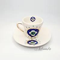 فنجان نعلبکی قهوه خوری با لاستر طلا کد ۰۴