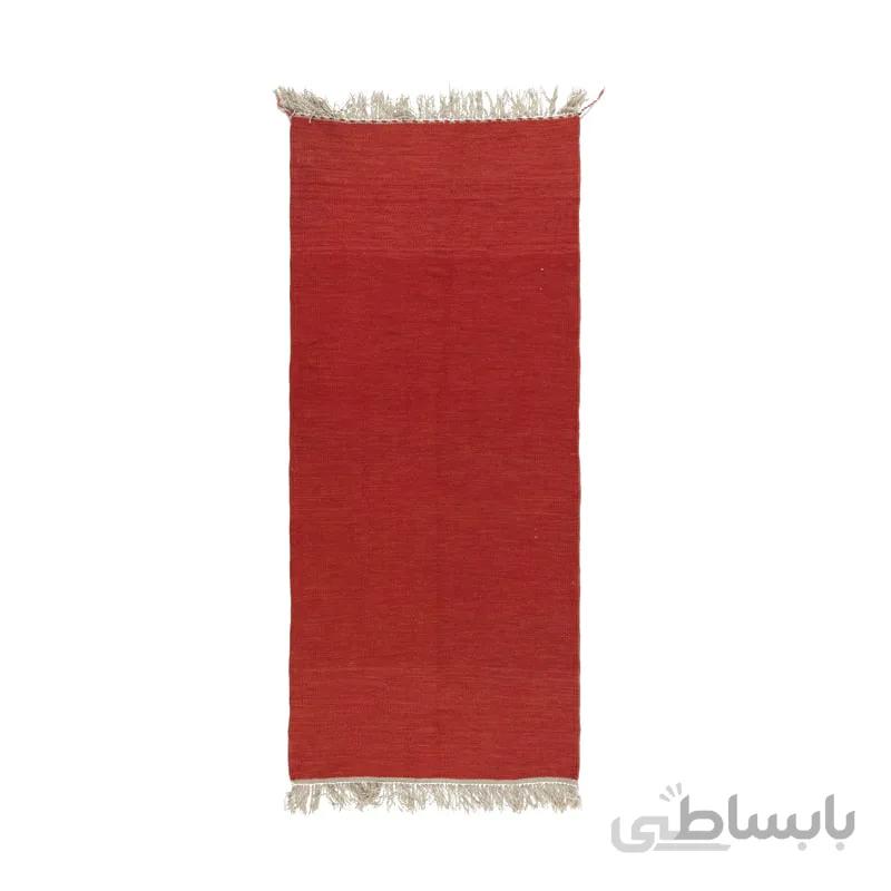 گلیم ساده دستباف طرح خلوت رنگ قرمز