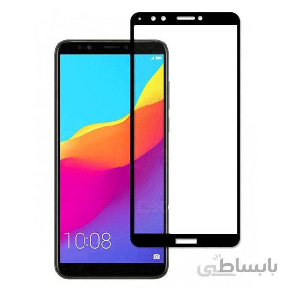گلس ضد خش و محافظ تمام چسپ مشکی Glass Huawei 7C Y7 Prime 2018 11D Black
