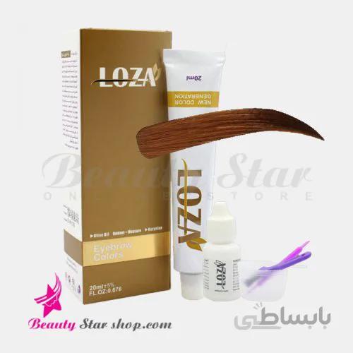 کیت رنگ ابرو عسلی متوسط شماره 7.54 LOZA حجم 20 میلی لیتر