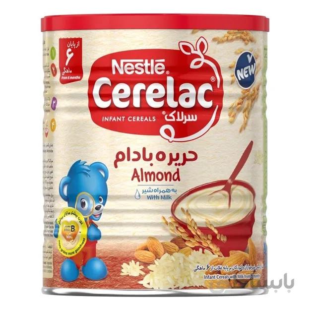 سرلاک حریره بادام برای کودکان بالای 6 ماه نستله 400 گرم ا Nestle Cerelac Almond with Milk