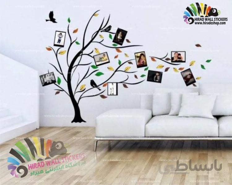 استیکر و برچسب دیواری درخت قاب عکس و خاطره ها کد h1518