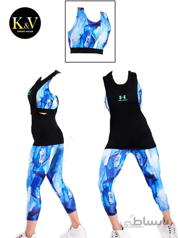 ست تاپ نیمتنه لگ ورزشی زنانه under armour ا Half body top set and womens sports leg under armour