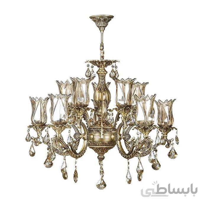لوستر دایکاست ۱۲ شعله چشمه نور مدل M3581/6-6-A