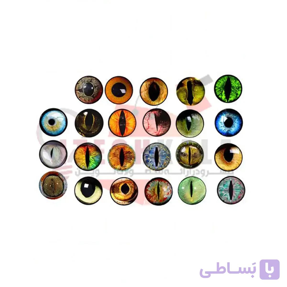 طلق ترنسپرنت رنگی (مدل چشم عروسک)