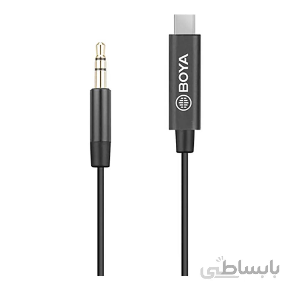 کابل تبدیل جک ۳.۵ میلیمتری به USB-C بویا مدل BY-K2