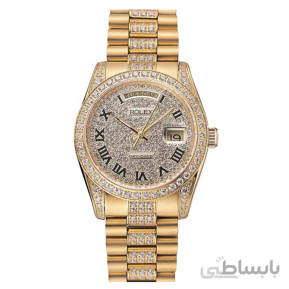 ساعت مچی رولکس مدل Rolex Day-Date Diamond Pave ۴۳۵4S