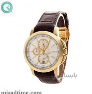 ساعت ویولت Violet زنانه اسپرت گرد چرمی طلایی صفحه سفید کد 0409/2L