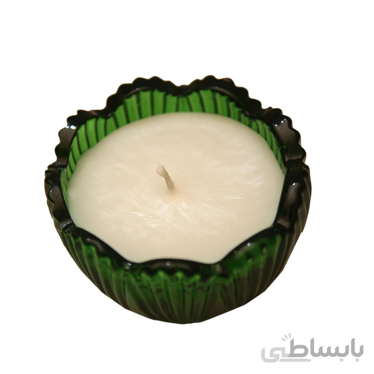 شمع طرح ظرف سبز