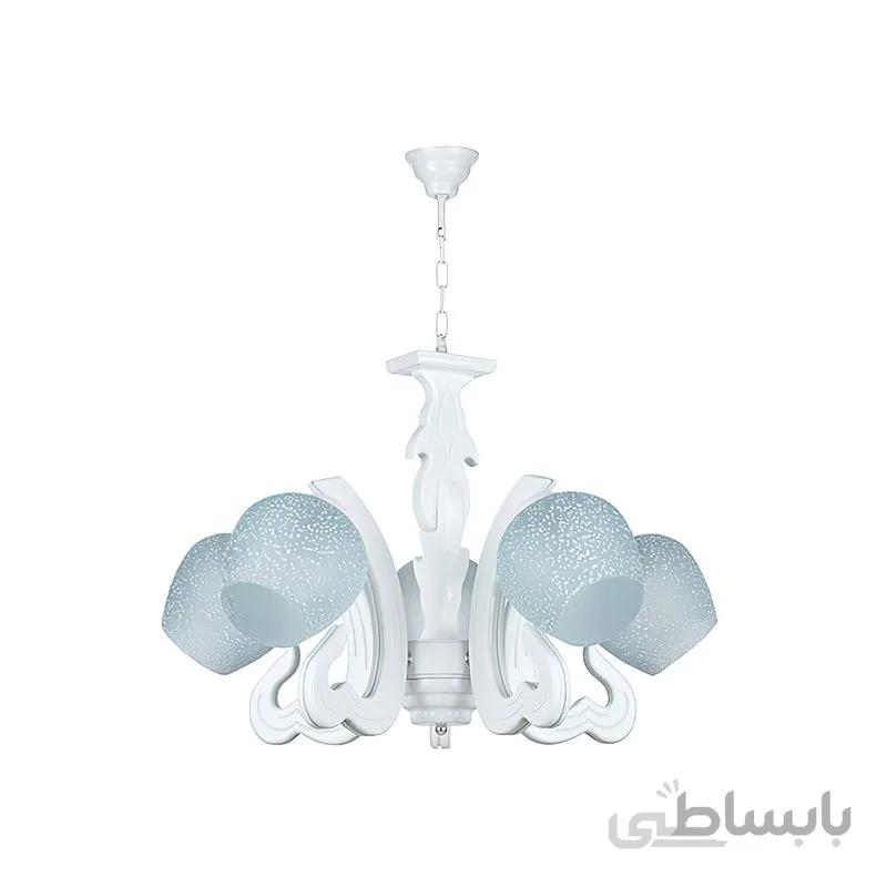 لوستر 5 شعله چشمه نور مدل G602/5-WT