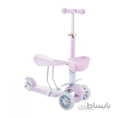 اسکوتر کودک کیکابو 3 در 1 مدل kikkaboo bonbon رنگ یاسی کد 31006010096