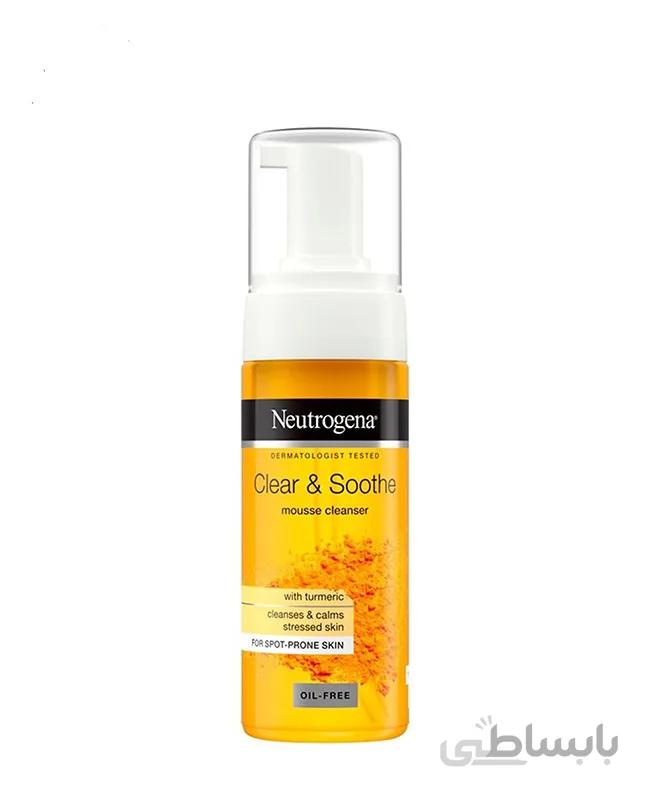 فوم شستشو صورت سوتینگ کلیر نوتروژینا حجم 150 میل ا Soothing Clear Facial wash foam neutrogena