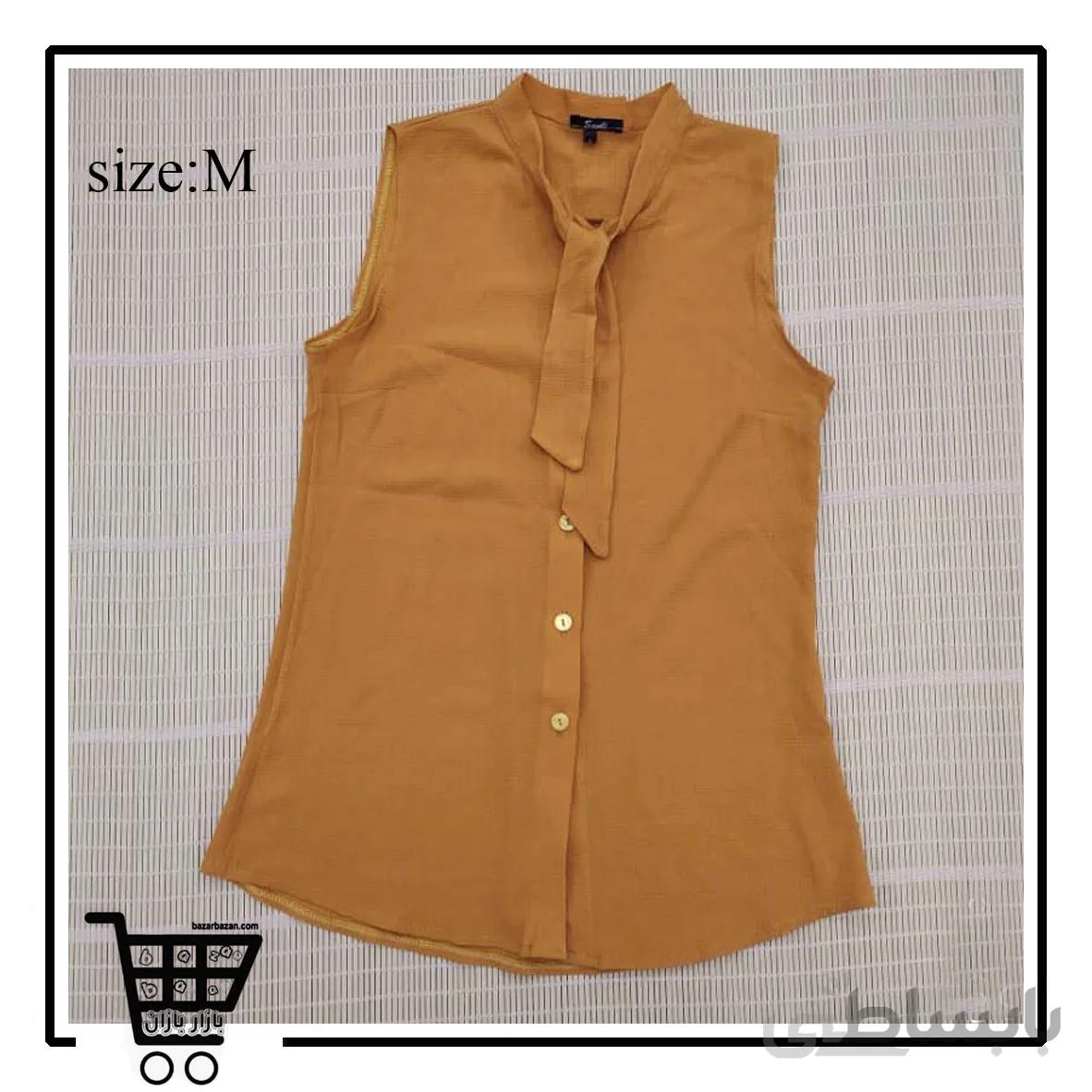 شومیز یقه کراواتی حریر پفکی کد SH-123