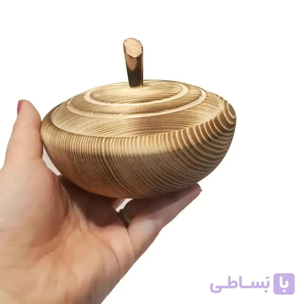 قندان چوبی رنگ سوخته
