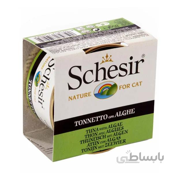 کنسرو 85 گرمی گربه ماهی تن و جلبک شسیر – Schesir Tuna With Algae