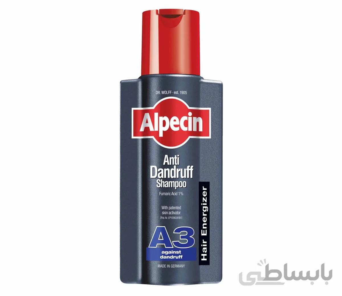 شامپو ضد شوره آلپسین مدل A3 Anti Dandruff حجم 250 میلی لیتر ا Alpecin A3 Anti Dandruff Shampoo 250ml