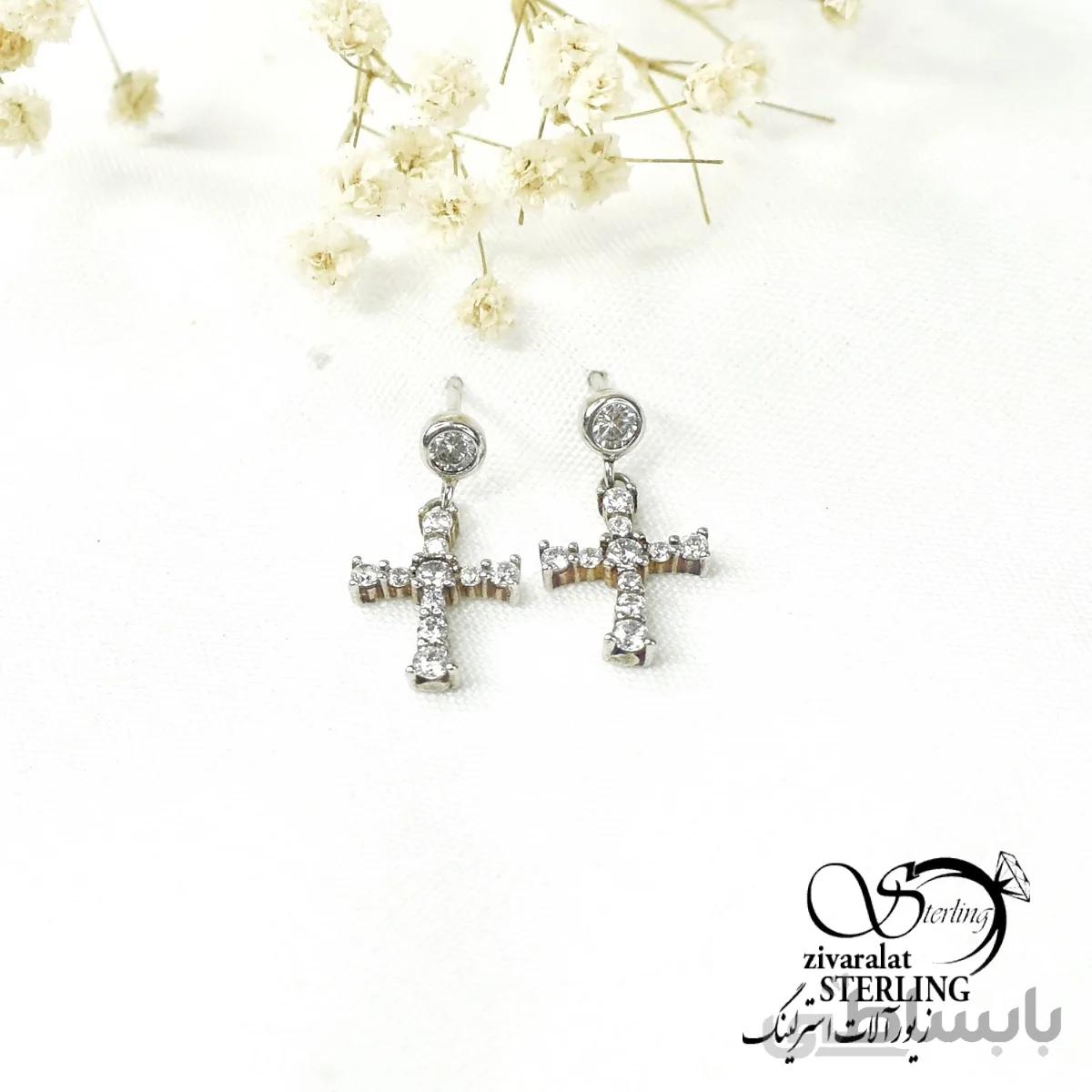 گوشواره میخی نقره کد 6264