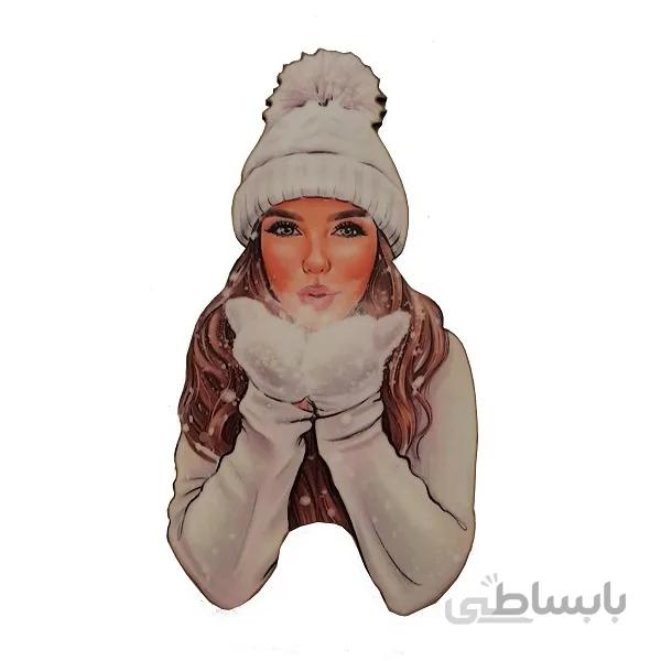 تاپر تزیین کیک بهگز مدل دختر زمستانی
