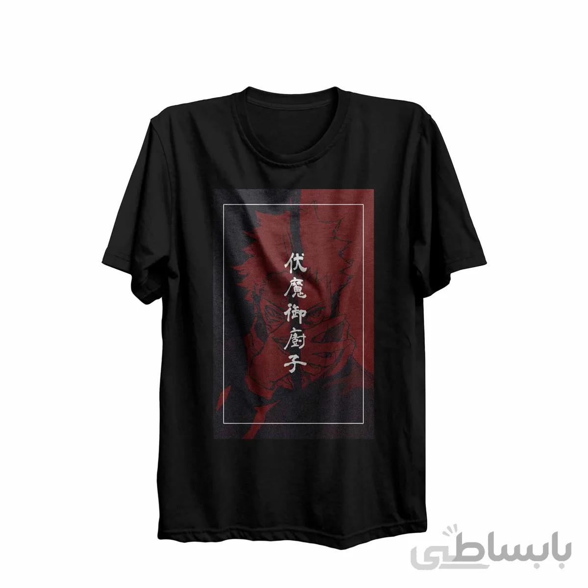 تیشرت یقه گرد مشکی طرح انیمه جوجوتسو کایسن Jujutsu Kaisen کدKCT10432 کد 285059