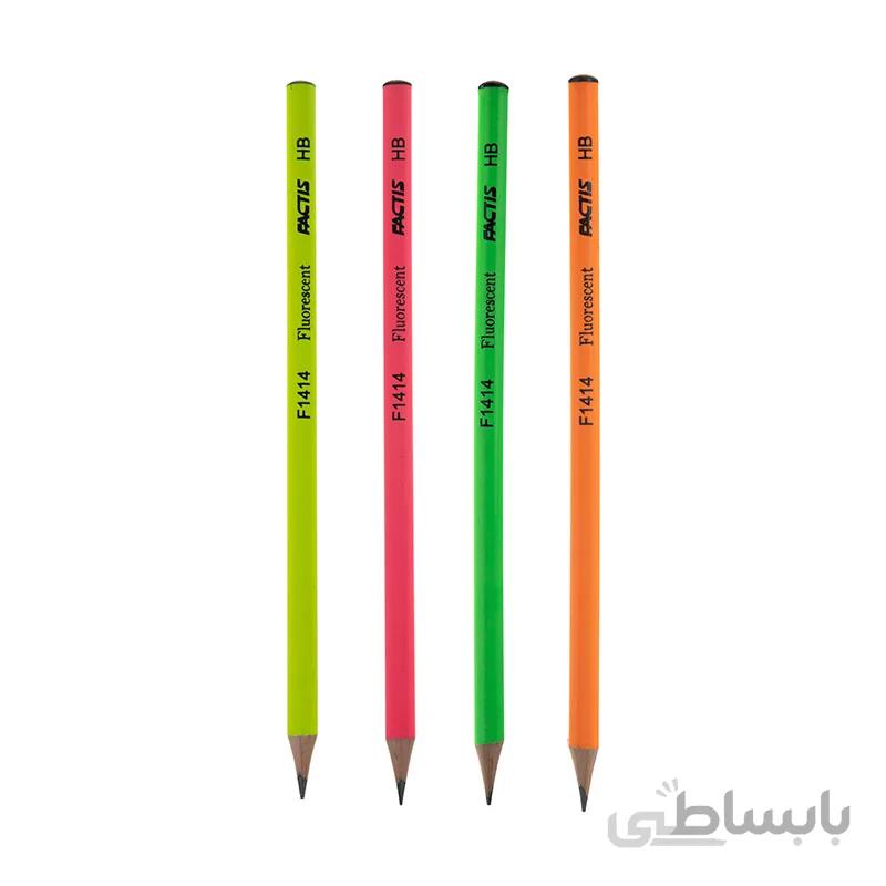 مداد مشکی فکتیس مدل Fluorescent بسته 4 عددی
