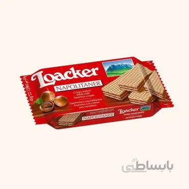 ویفر لواکر ناپولیتانر کرم فندقی 45 گرمی
