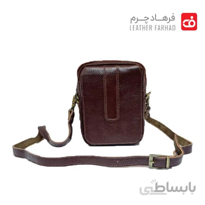 کیف دوشی نقلی سرخانه دار فولوتر چرم طبیعی تبریز