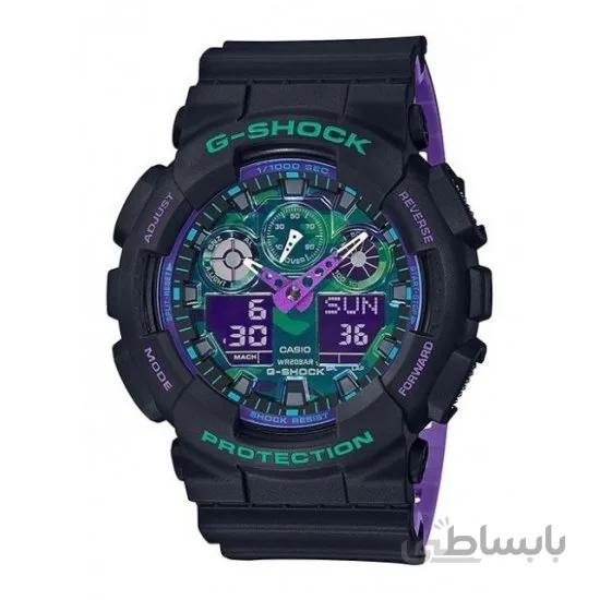 ساعت مچی عقربه ای دیجیتال مدل Casio - GA-100BL-1A
